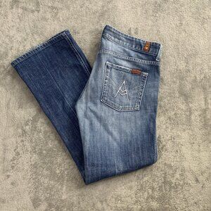 7 For All Mankind Blue Boot Cut Jeans